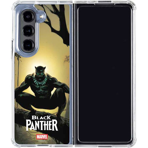 Marvel Black Panther TChalla King of Wakanda Galaxy Z Fold5 5G Clear Case